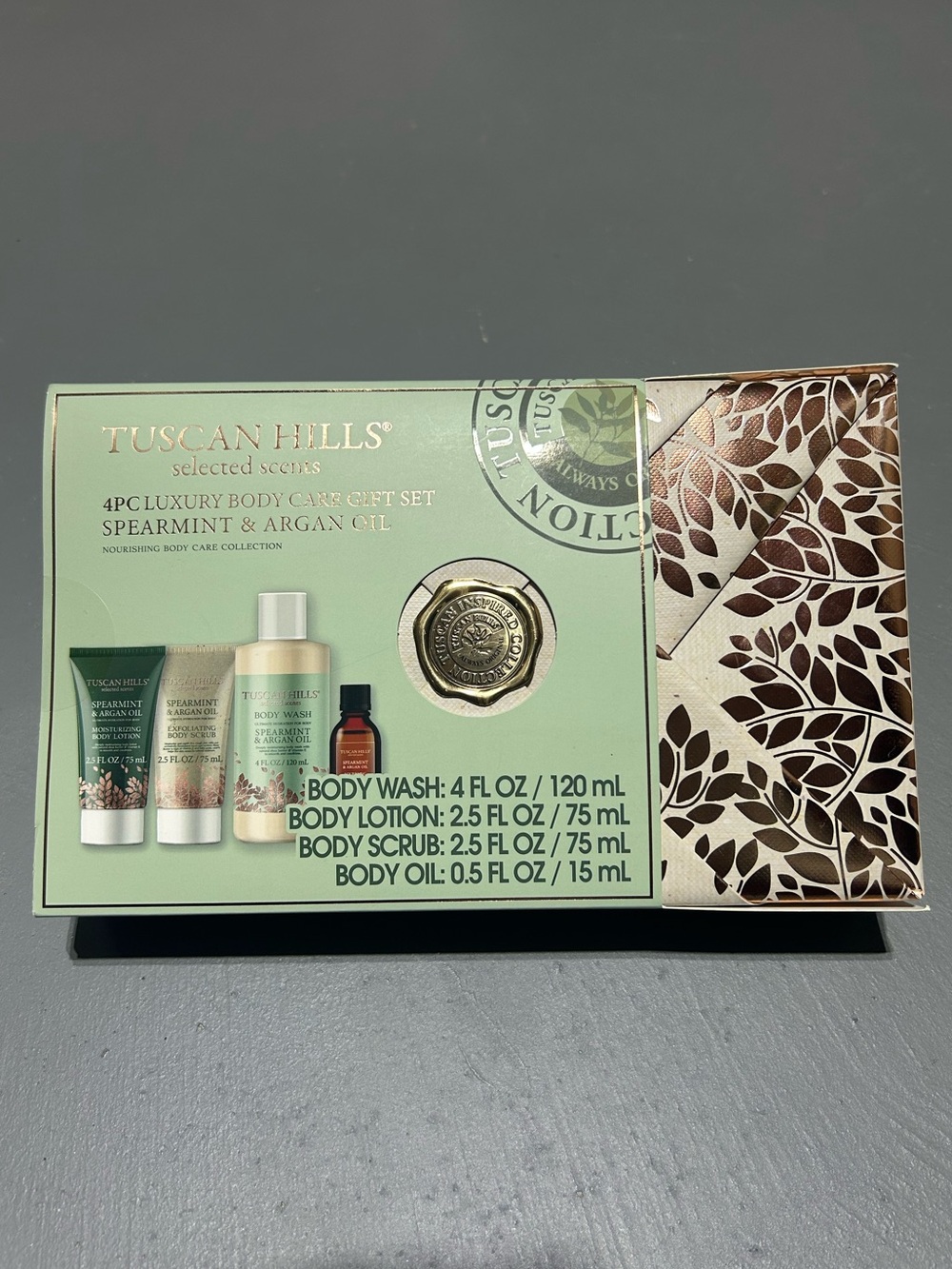 (NEW) Tuscan Hills 4-Piece Luxury Body Care Gift Set